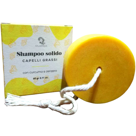 Shampoo solido Curcuma e Zenzero - CAPELLI GRASSI - 60gr